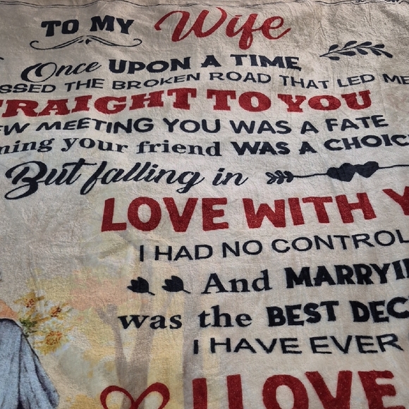 To My WIFE Soft And New Blanket - Picture 4 of 4